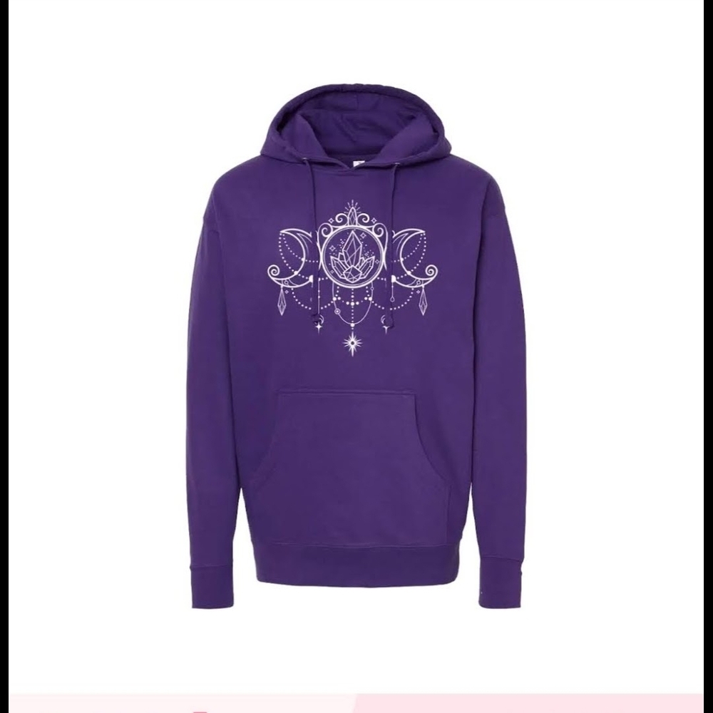 Purple Hoodie with White Graphic
